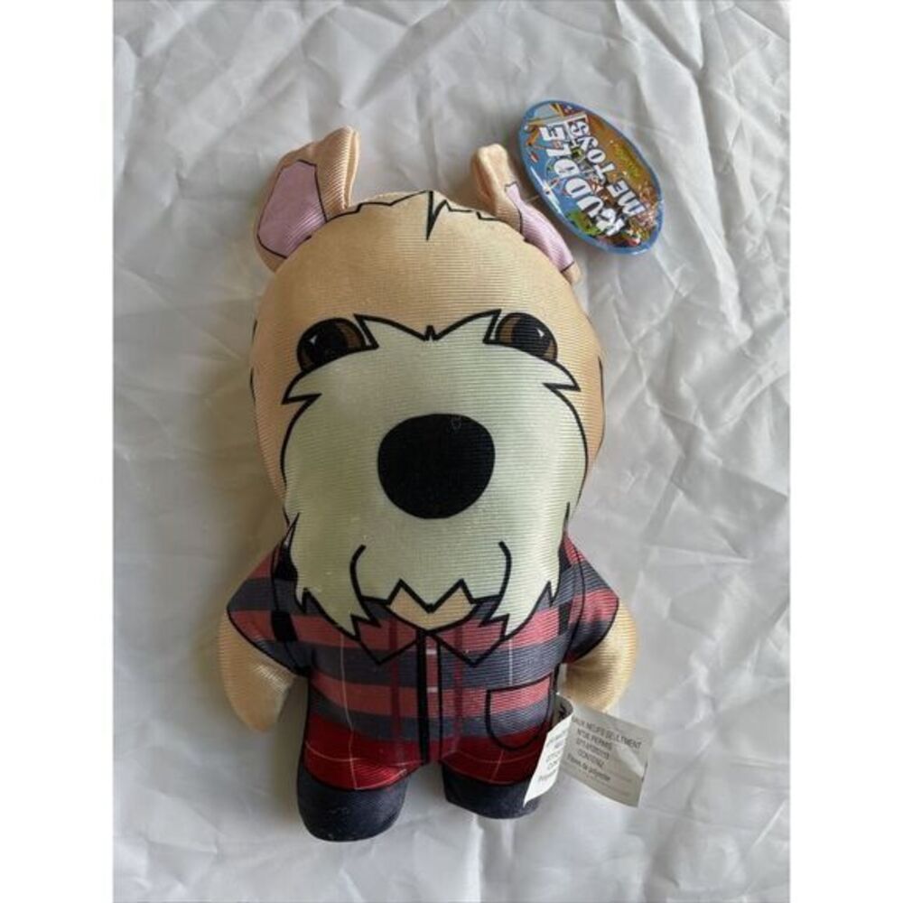 Kellytoy 9" Terrier‎ Dog W/ Lumber Jack Uniform Silk Plush